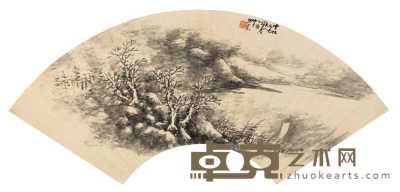 陶寿 山水扇面 镜心 18×51cm
